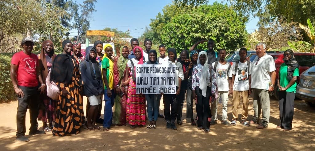 Sponsored students posing during a cultural excursion
