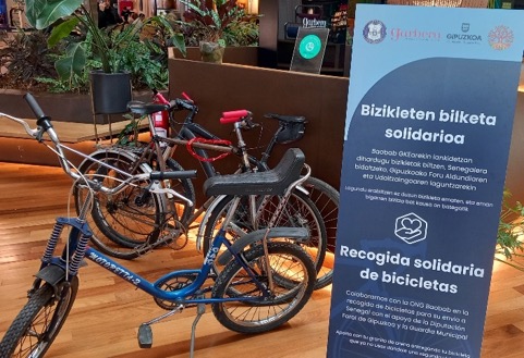 Bike collection point in the shopping centre